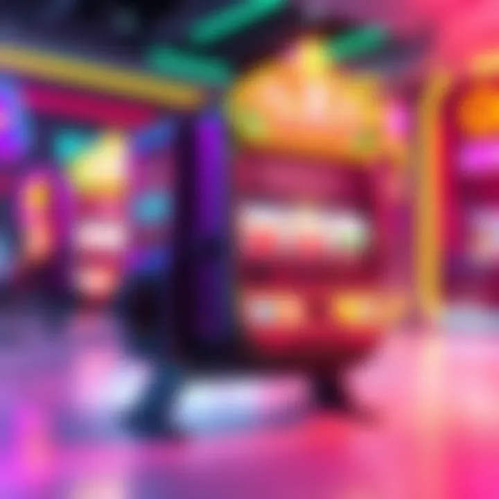 A colorful slot machine designed for a life simulation game set in the year 3025, showcasing vibrant graphics and engaging symbols.