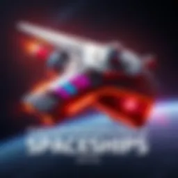 A sleek and modern spaceship soaring through the stars, showcasing advanced technology and innovative design elements.