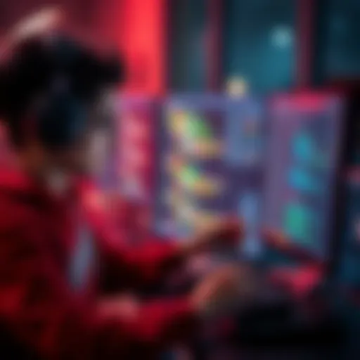 A beginner exploring Unity game development with code and graphics on screen