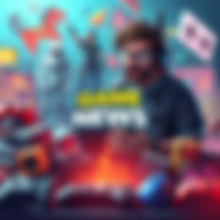 A developer excitedly shares news of their game being listed in Popular Upcoming, with gaming icons around them.