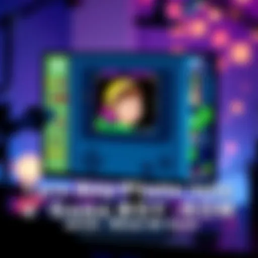 A computer screen showing a photo being transformed into pixel art for a Game Boy game.