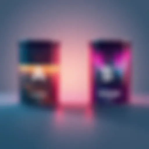 Two different designs for a game's Steam page capsules, one featuring the current style and the other showcasing a more immersive in-game theme.