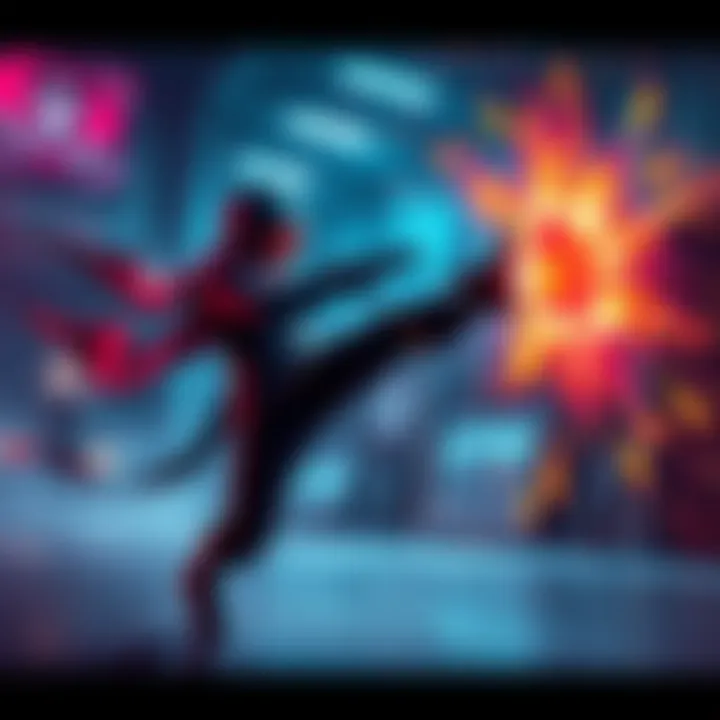 A character performing a fluid combat move in a video game, showcasing smooth animations and responsive gameplay.