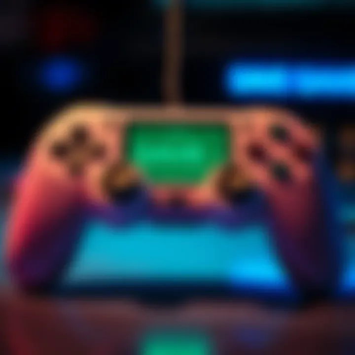 A game controller with a save icon, symbolizing quick-saving in RPGs