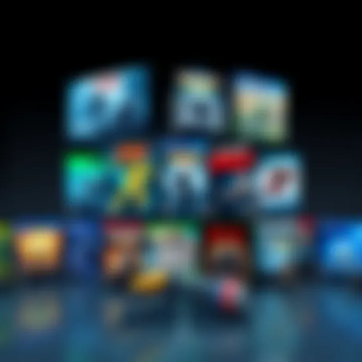 A collection of various video game cover artworks showcasing different styles and designs