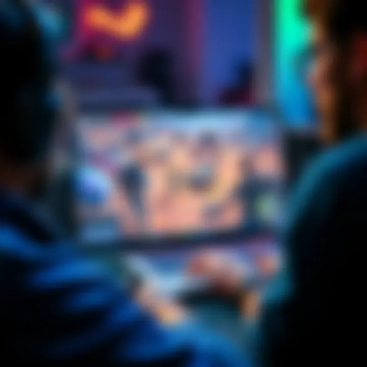 A developer reviews a game demo on a laptop with excitement, displaying gameplay footage