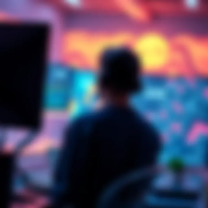 A game developer looking away from a computer screen, reflecting on their disconnect from gaming