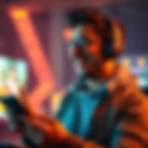 A game developer smiles and looks excited while checking the rise in wishlists for their game 'Minor Deity' after a media mention.