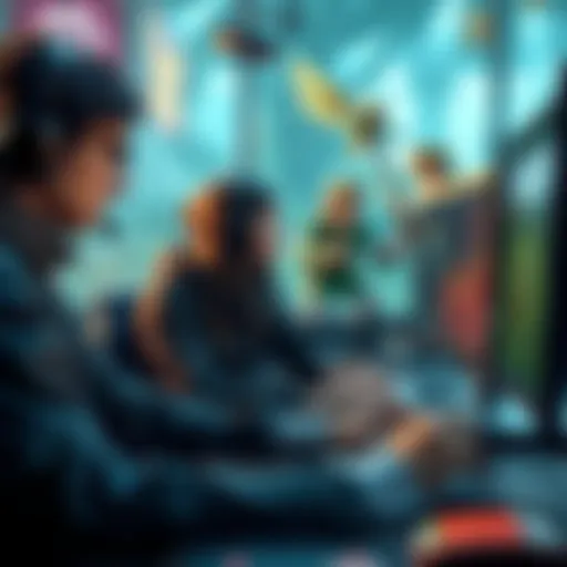 A game developer working on coding for a fantasy game, featuring character movement and enemy designs.