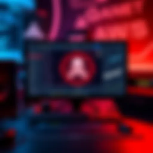 A computer screen displaying game development software with warning signs about hacked software usage