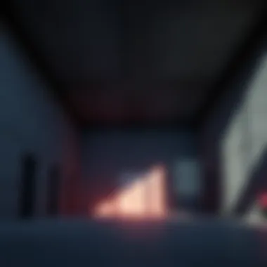 A video game scene showing dynamic shadows cast from an underground ceiling, highlighting shadow issues, and how to fix them.