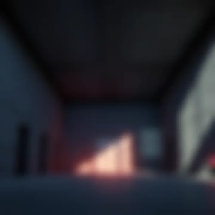 A video game scene showing dynamic shadows cast from an underground ceiling, highlighting shadow issues, and how to fix them.