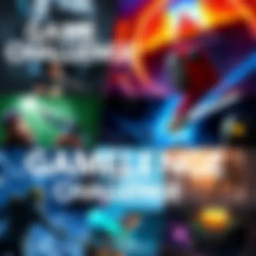 Game Genre Guessing Challenge A collage of various game cutscenes highlighting different genres like action, adventure, and puzzle.