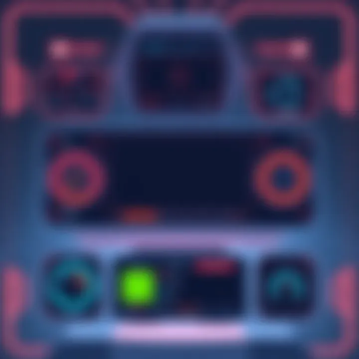 An illustration showing a clean and simple game HUD with highlighted elements for clarity and engagement