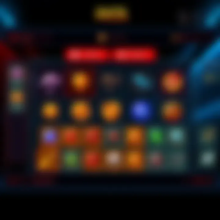 A visually appealing game inventory screen showing different items with badges, organized in sections for easy navigation.