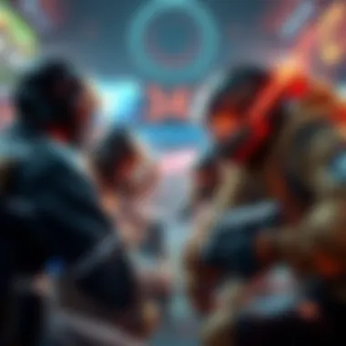 Players engaged in a fast-paced match with visible game mechanics promoting quick endings, emphasizing intense competition and strategy.