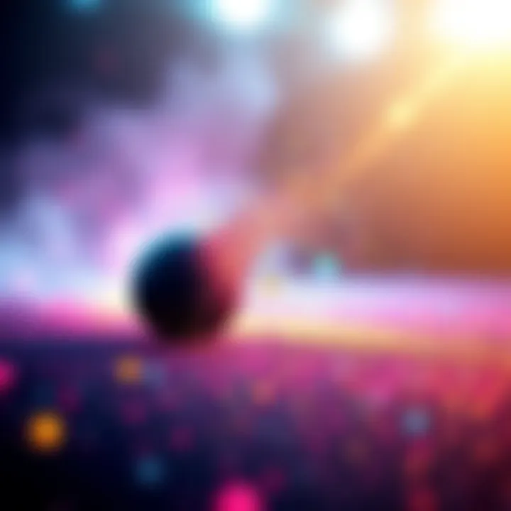 A 3D scene showing a game object colliding with a colorful particle system in Unity, illustrating the interaction, with particles scattering upon impact.