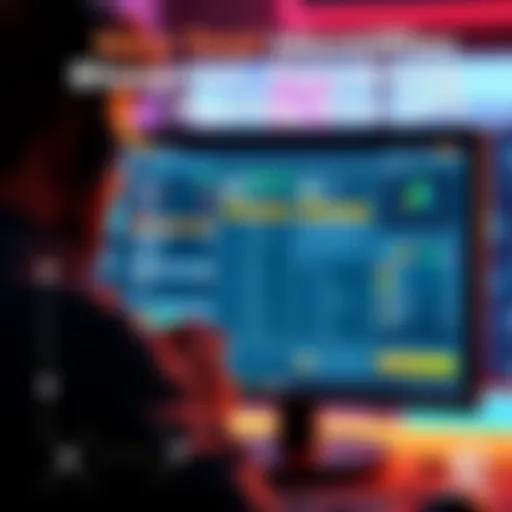 A game developer analyzing Blueprint events on a computer screen to improve FPS performance.