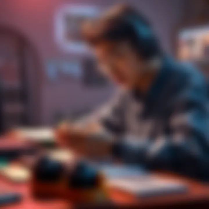 A writer editing a video game script by removing jargon and slang to improve understanding for players of different backgrounds.