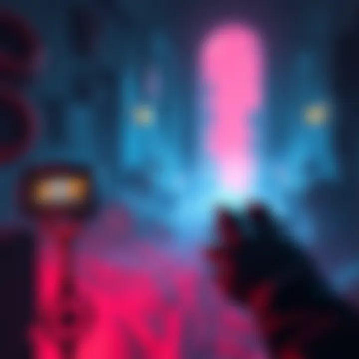 Player interacting with the Live Menu and Pause feature while navigating a 3D dungeon