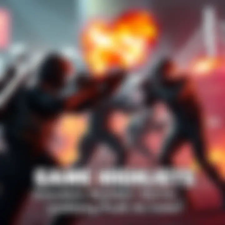 Scene showing characters engaging in combat against antis in a video game
