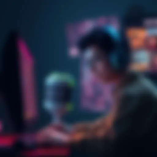 A gamer looking frustrated while reading a forum on a computer, highlighting the tension over AI art discussions.