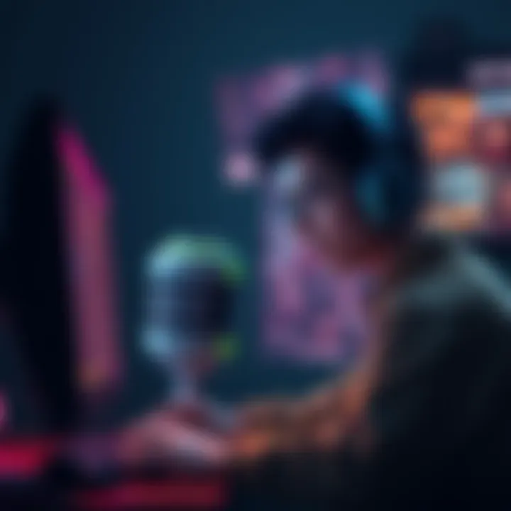 A gamer looking frustrated while reading a forum on a computer, highlighting the tension over AI art discussions.