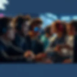 Gamers debating about Project Genie A group of gamers discussing Project Genie, some looking excited while others appear skeptical, representing the divide in opinions about AI in game development.