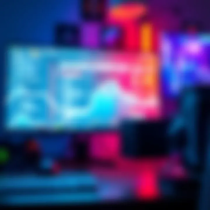 A graphic showing concerns about misinformation affecting AI datasets in gaming, with a computer and gaming elements in the background.