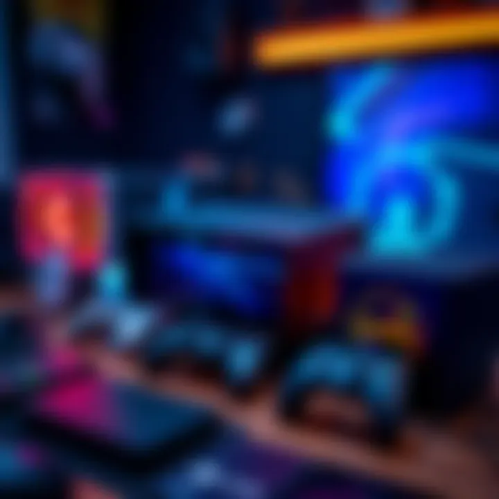 A close-up view of various gaming consoles and accessories on a table, highlighting the rising costs of gaming hardware.