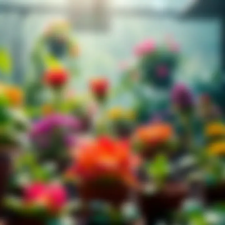 A vibrant scene from a gardening game featuring colorful plants and engaging gameplay elements.