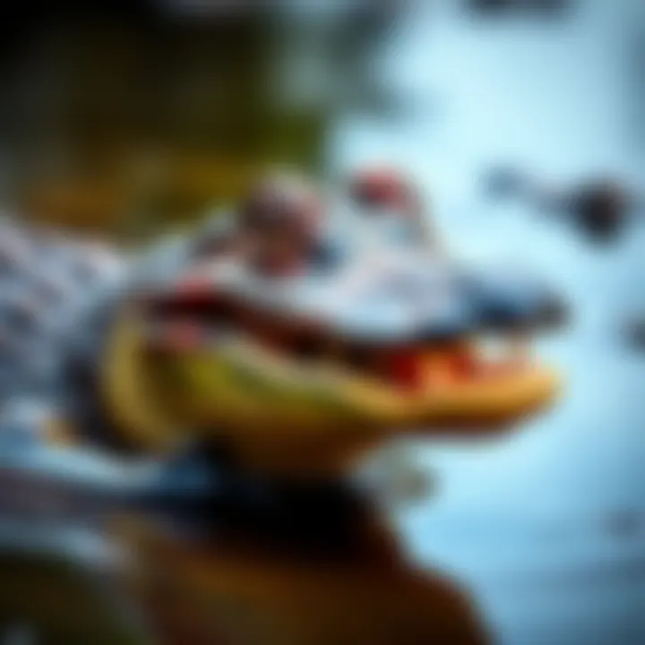 A creative art project showing a gator being transformed into Perry the Platypus, with bright colors and playful design elements.