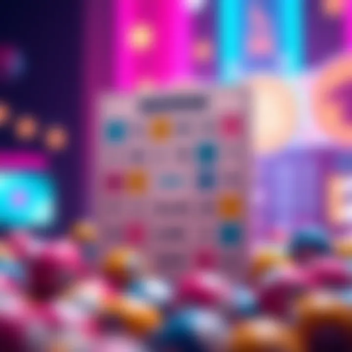 Colorful bingo card designed by Gemini showcasing creative prompts for users to engage with AI.