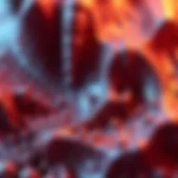 A close-up view of an AI-generated image displaying chaotic and repetitive patterns, illustrating flaws in image generation technology.