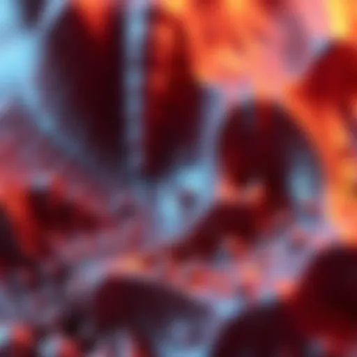 A close-up view of an AI-generated image displaying chaotic and repetitive patterns, illustrating flaws in image generation technology.