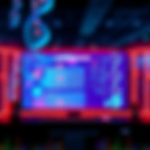 Illustration of a computer screen displaying DNA sequences with scientific icons around it, representing a genetic search engine.