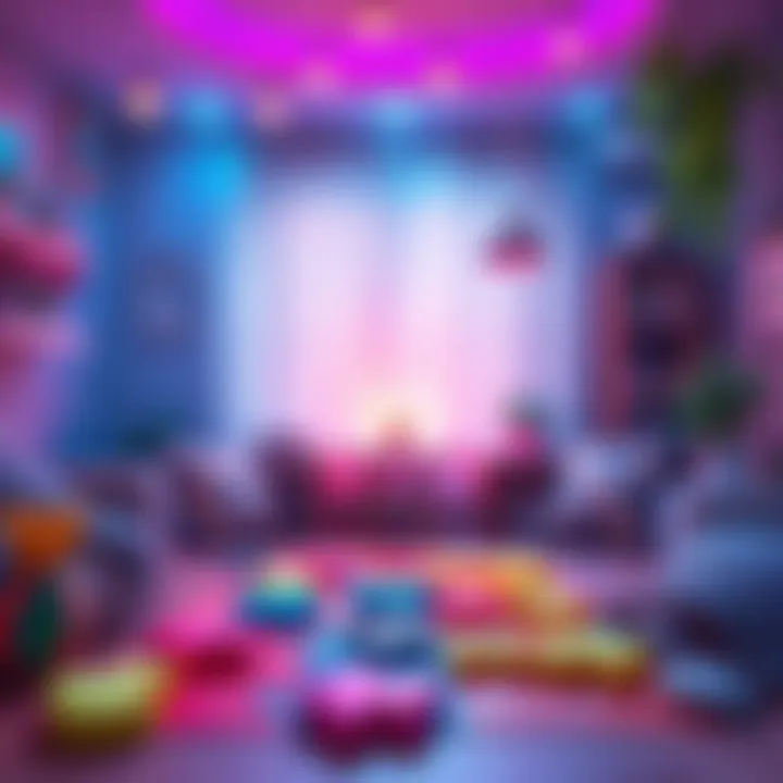 A serene gaming scene featuring colorful puzzle pieces and a cozy atmosphere with a calming backdrop, inviting players to relax and enjoy gameplay.