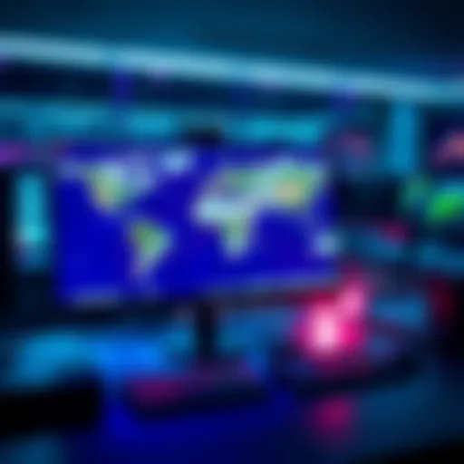 A computer screen displaying a map with coordinates being pinpointed from an image.