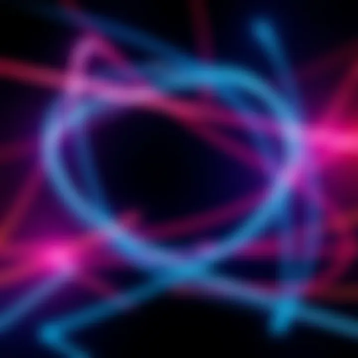 A visual representation of the geometry line effect in animation, featuring dynamic lines creating shapes and patterns