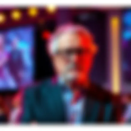 George Miller speaking at a film festival about the role of AI in filmmaking