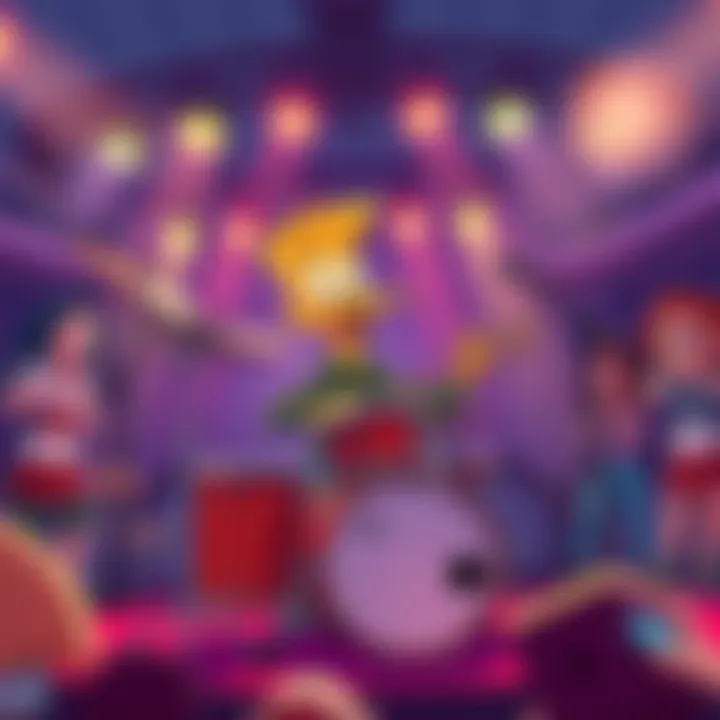 Gerald showcases his new drum machine while friends cheer him on at a talent show.