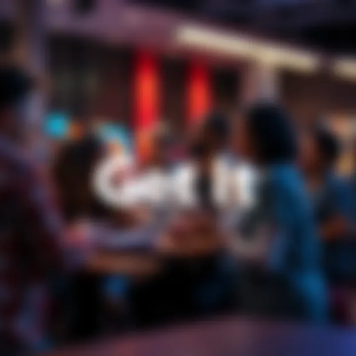 A diverse group of individuals participating in discussions and activities related to the Get It movement, showcasing enthusiasm and community involvement.