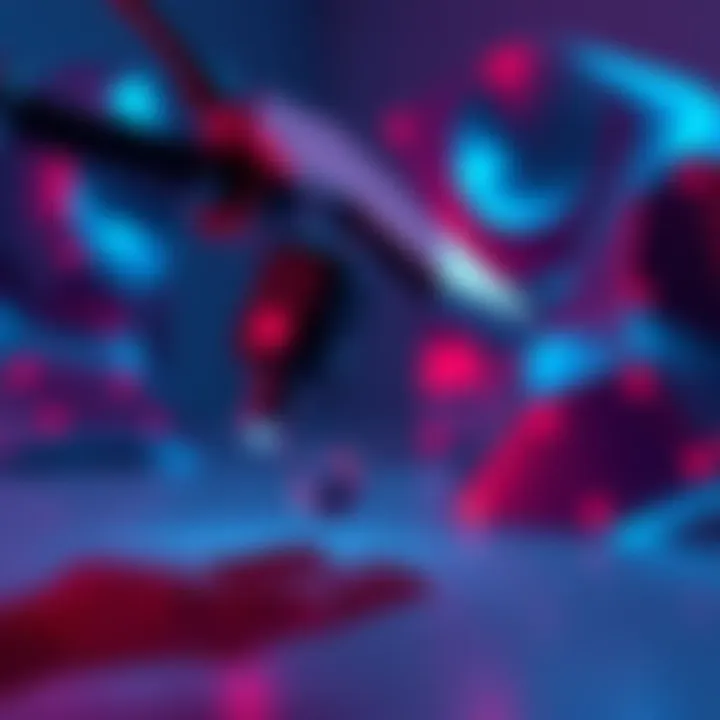 A gizmo being moved within a 3D space, showing shifting topology around a geometric object.