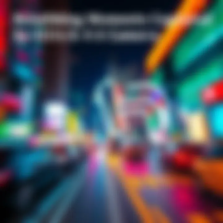 A vibrant photo showcasing a cityscape taken with the Glitch 6 camera, highlighting its unique artistic effects and bright colors.