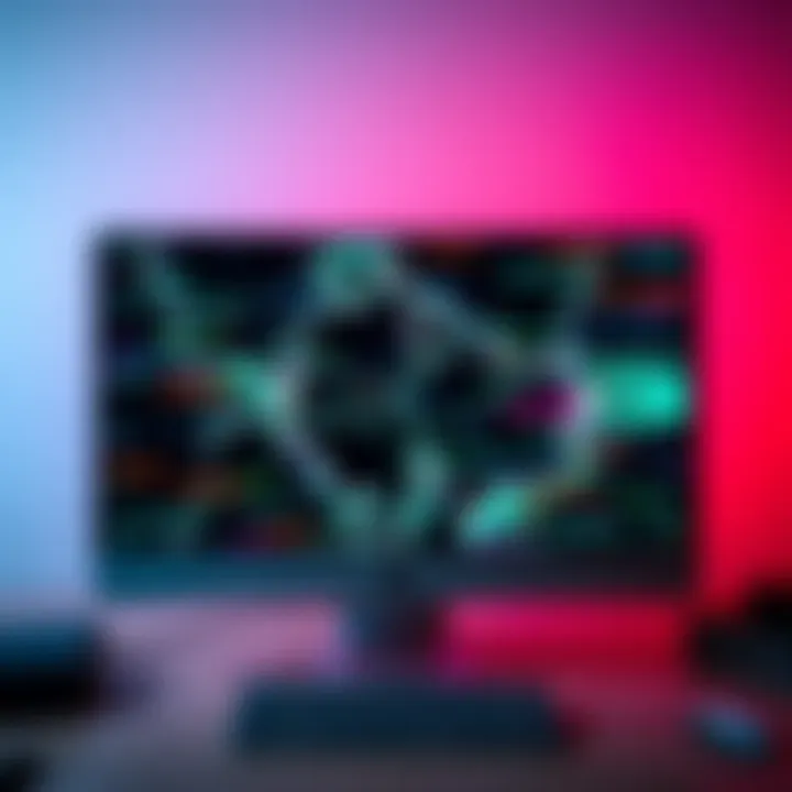 A computer screen showing a broken image with distortion and pixelation effects