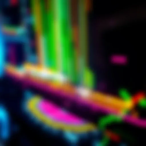 A digital health bar with glitch effects, showing it is malfunctioning and crashing during use.