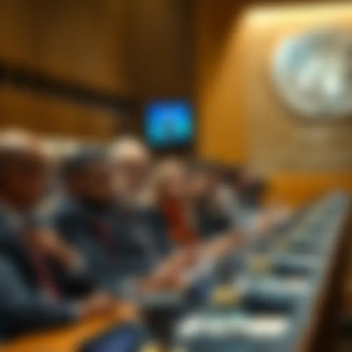 A group of diverse global experts expressing concern about Artificial General Intelligence at a UN meeting