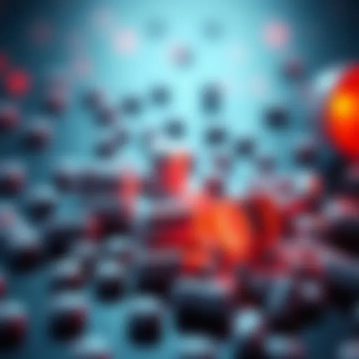 A representation of GLP-1 weight loss drugs potentially impacting cancer progression, with pills and cancer awareness symbols.