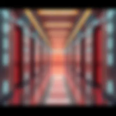 A visually striking 3D hallway created using Godot, showcasing perspective with a long corridor stretching into the distance.