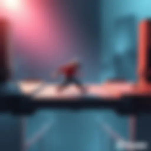 A character from a game created in Godot engine moving across a platform, showcasing proper animation and movement control.